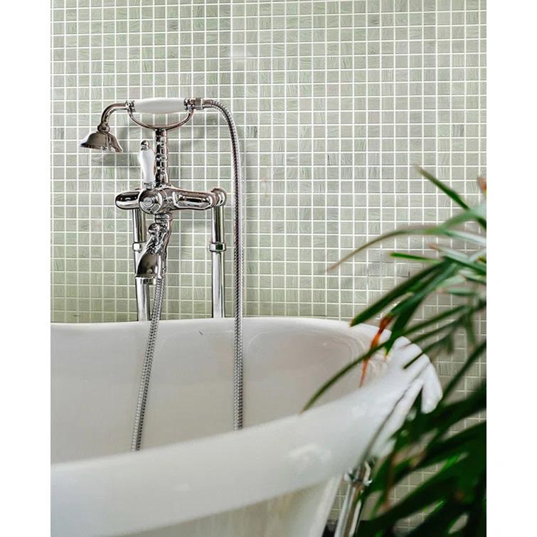 Celestial 0.8" x 0.8" Glass Grid Mosaic Wall & Floor Tile