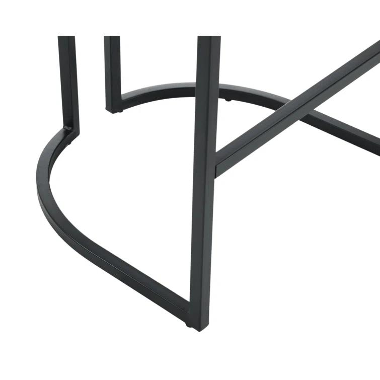 Ivy Bronx Modern Upholstered Hollow Bar Stool With Armrests And Footrests, Barrel High Stools (Set of 2)