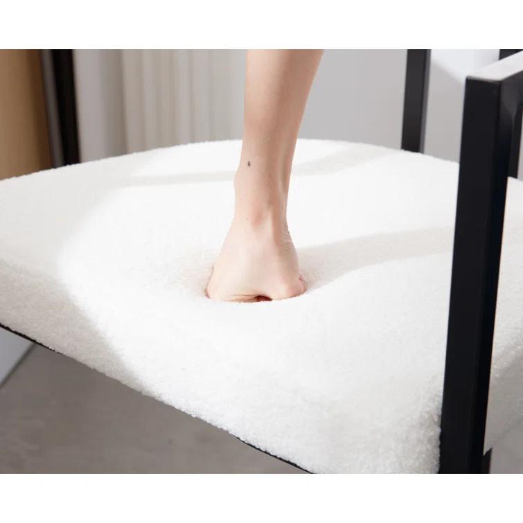 Ivy Bronx Modern Upholstered Hollow Bar Stool With Armrests And Footrests, Barrel High Stools (Set of 2)