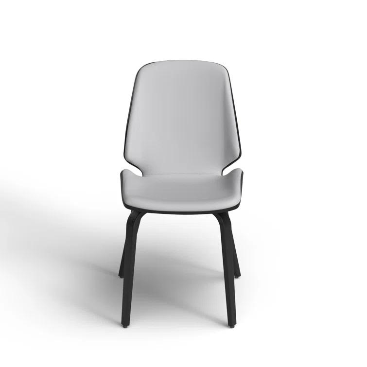 Holly Leatherette Dining Chair with Slightly Curved Seat