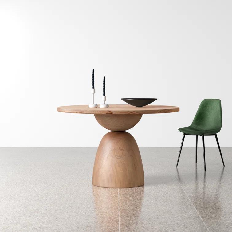 AllModern Saria Reclaimed Pine Round Modern Hourglass Bistro Dining Table & Reviews | AllModern