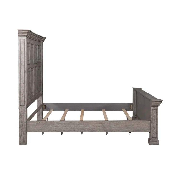 Temple Cloud Panel Bed, Dresser & Mirror
