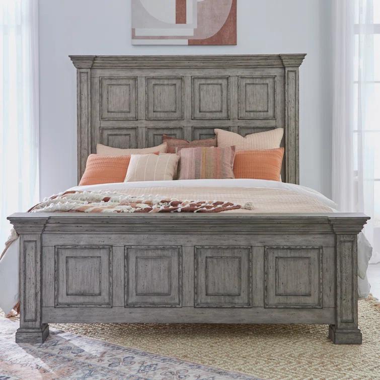 Temple Cloud Panel Bed, Dresser & Mirror, Chest, Night Stand