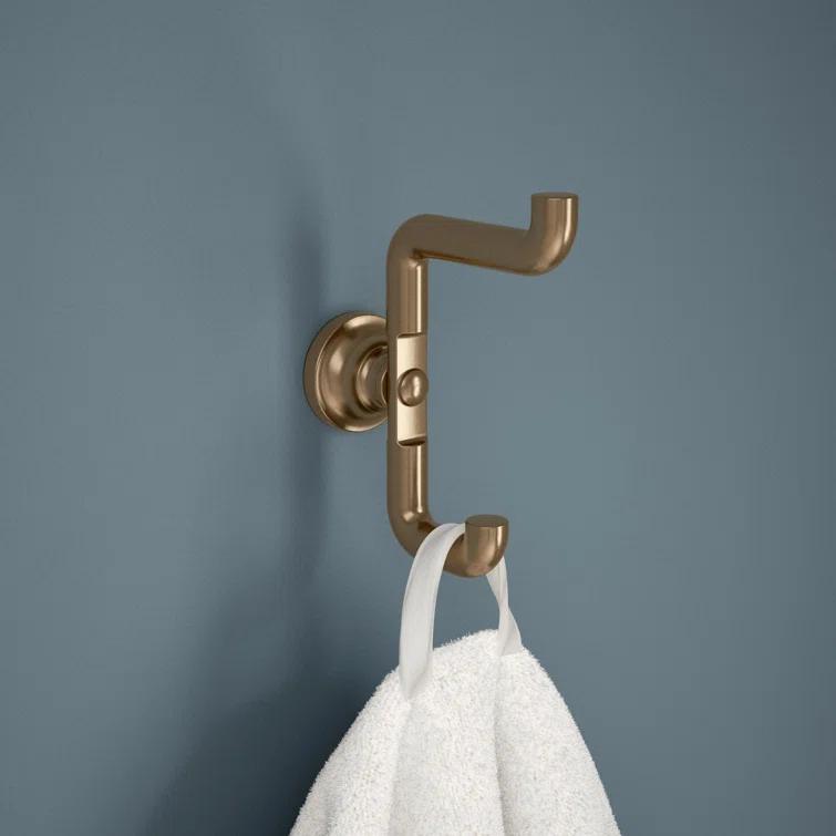 Delta 73535-CZ Delta Saylor Wall Mounted Double Towel Hook in Matte Black