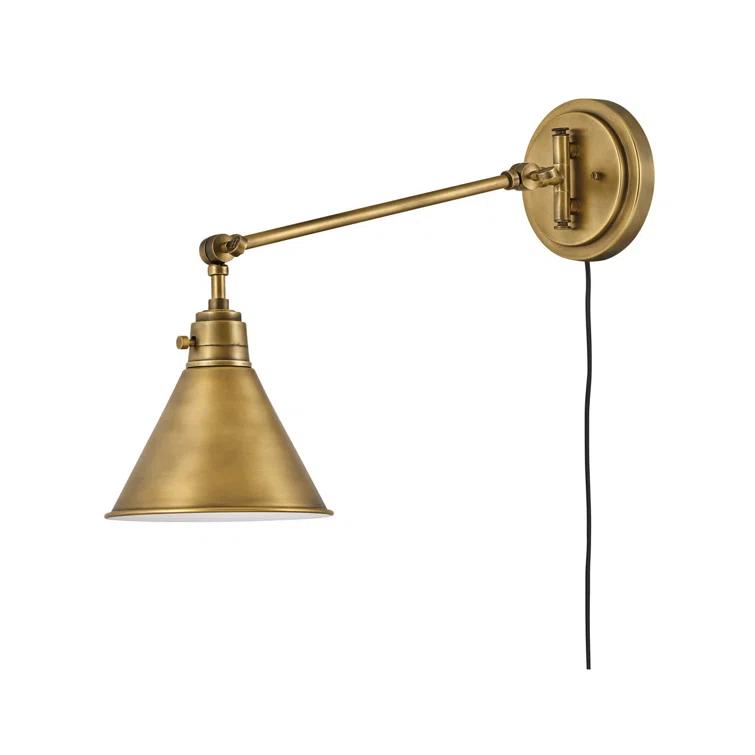 Lennon Plug-In Task Sconce - Brass