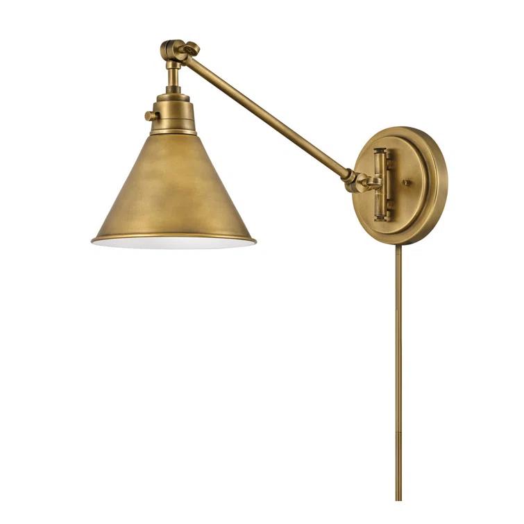 Lennon Plug-In Task Sconce - Brass