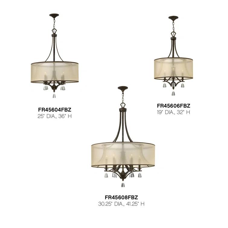 Mime 6 - Light Dimmable Drum Chandelier
