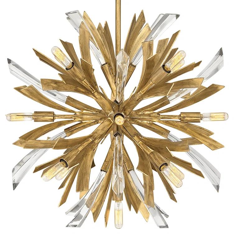 Vida 22" Thirteen-Light Modern Orb Hanging Chandelier w/ Crystal Accents