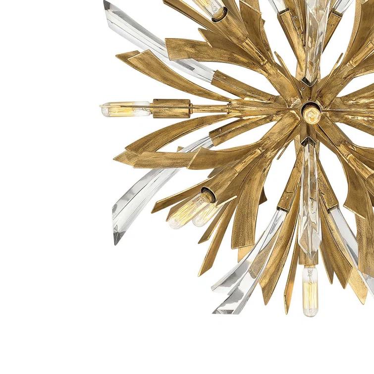 Vida 22" Thirteen-Light Modern Orb Hanging Chandelier w/ Crystal Accents