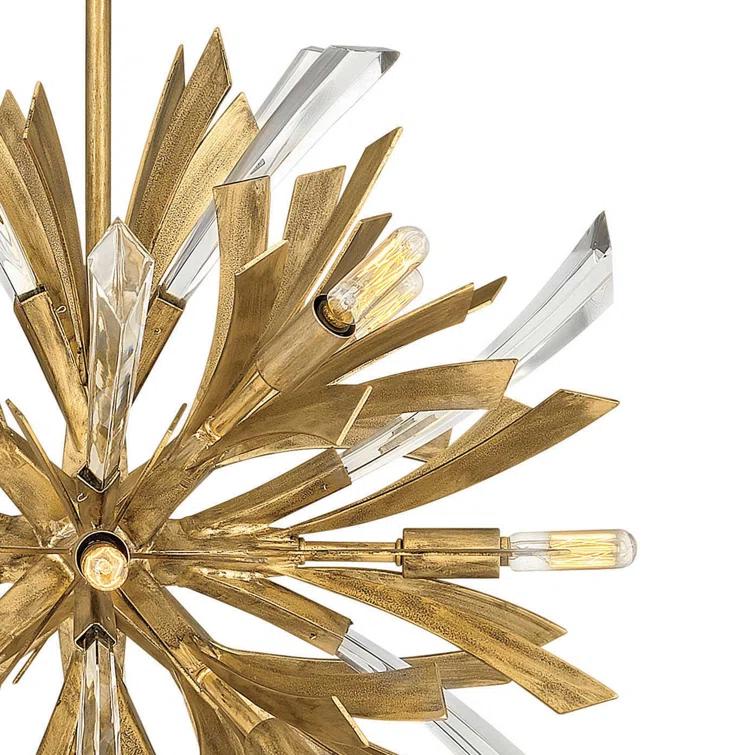 Vida 22" Thirteen-Light Modern Orb Hanging Chandelier w/ Crystal Accents