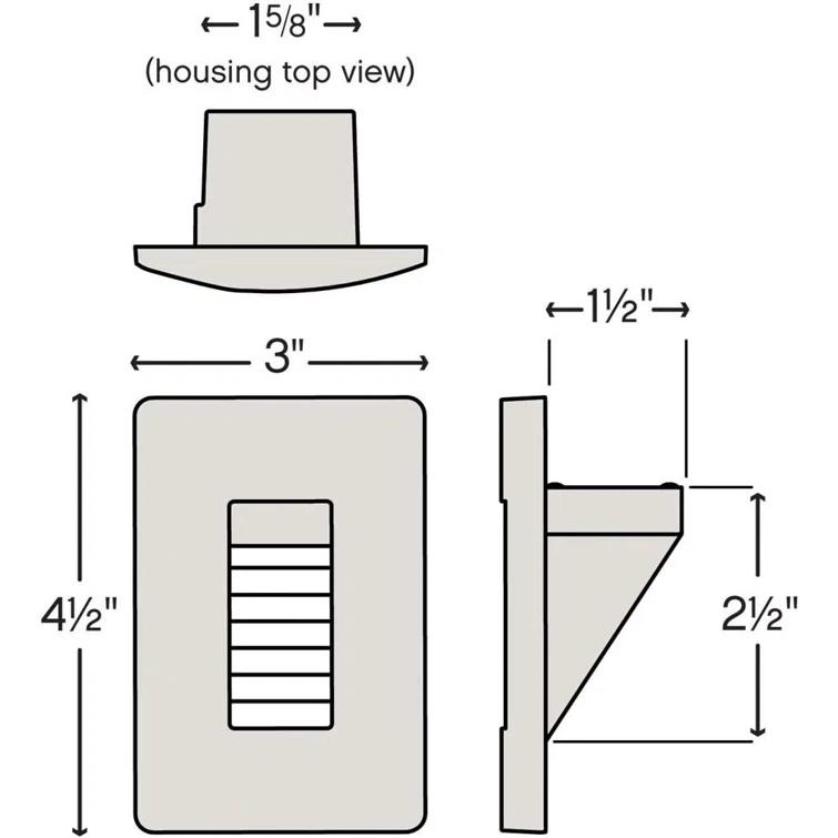 Hinkley Luna Vertical 120v 2700K Integrated LED Step Light