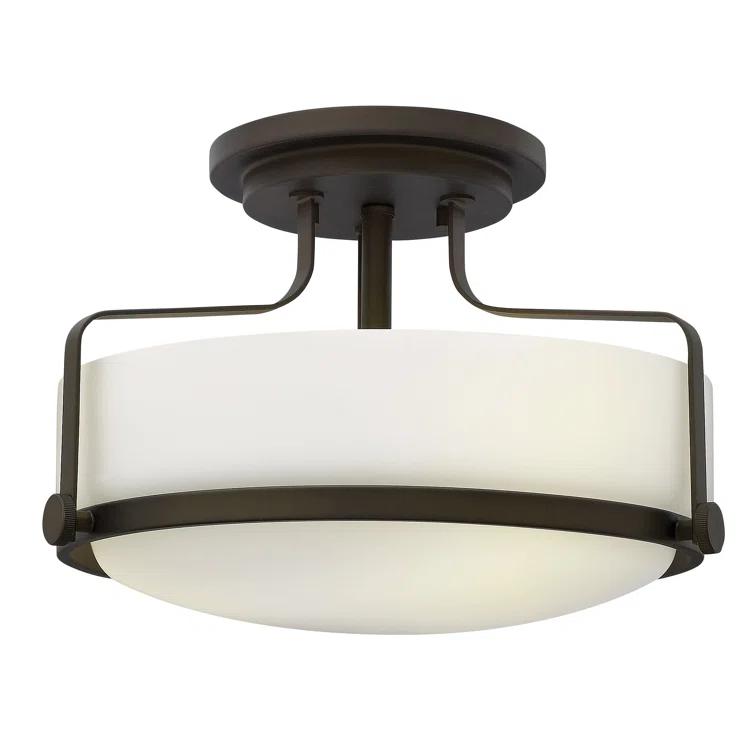 Harper 14.5-in 3-Light Semi-Flush Mount Retro Ceiling Light