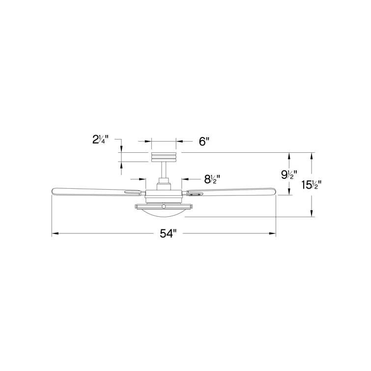 Collier 54" LED Smart Fan