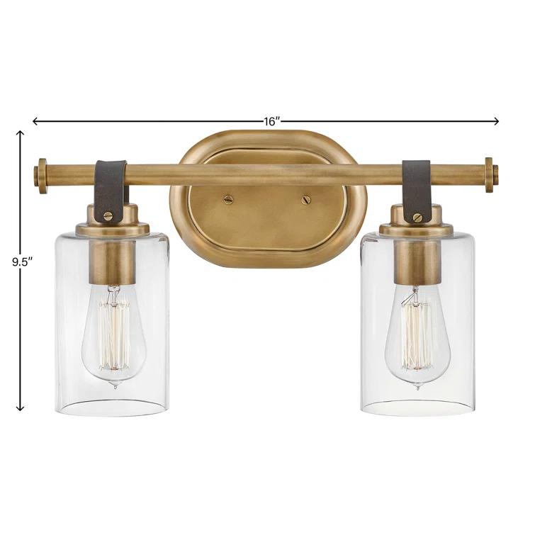Hinkley Lighting - Two Light Vanity - Halstead - 2 Light Bath Vanity-Heritage