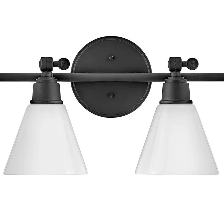 Arti 32-in Adjustable Four Light Bath Vanity with Cased Opal Shade