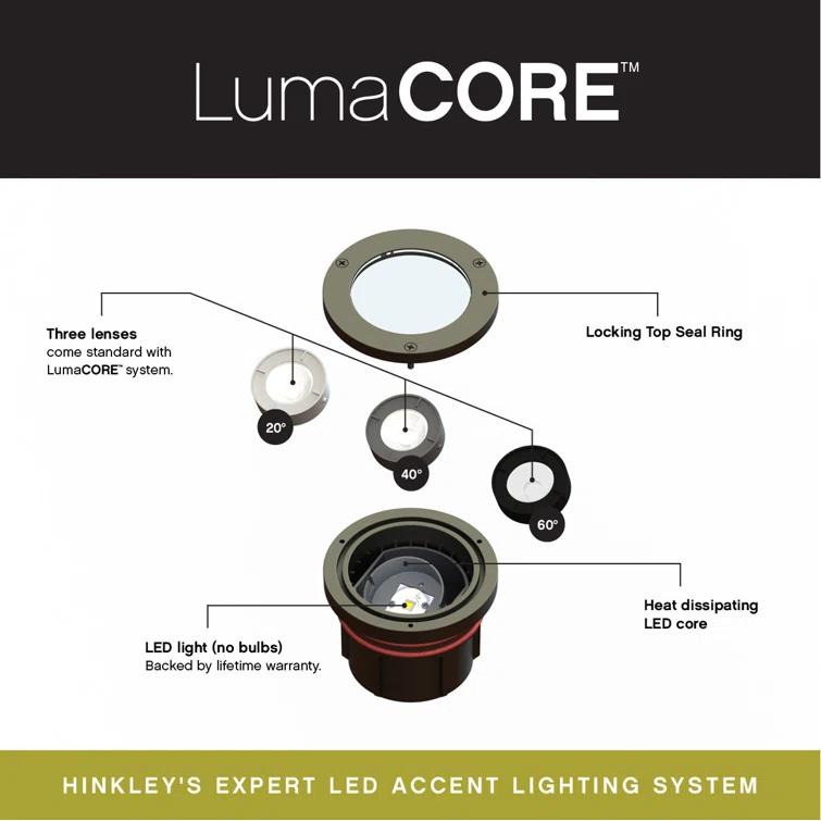 Hinkley Shielded Brown Low Voltage Hardwired Well Light