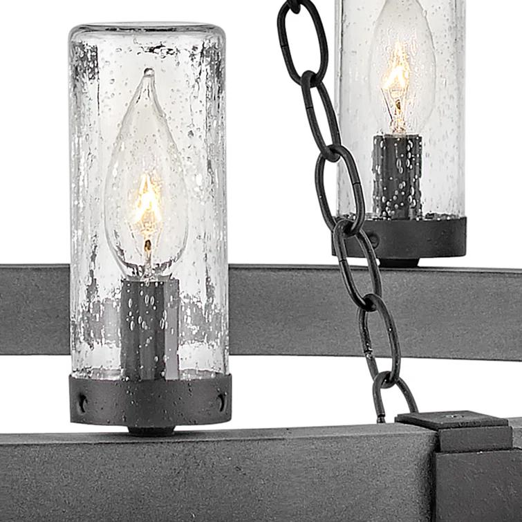Sawyer 12-Light Single Tier Outdoor Rustic Chandelier