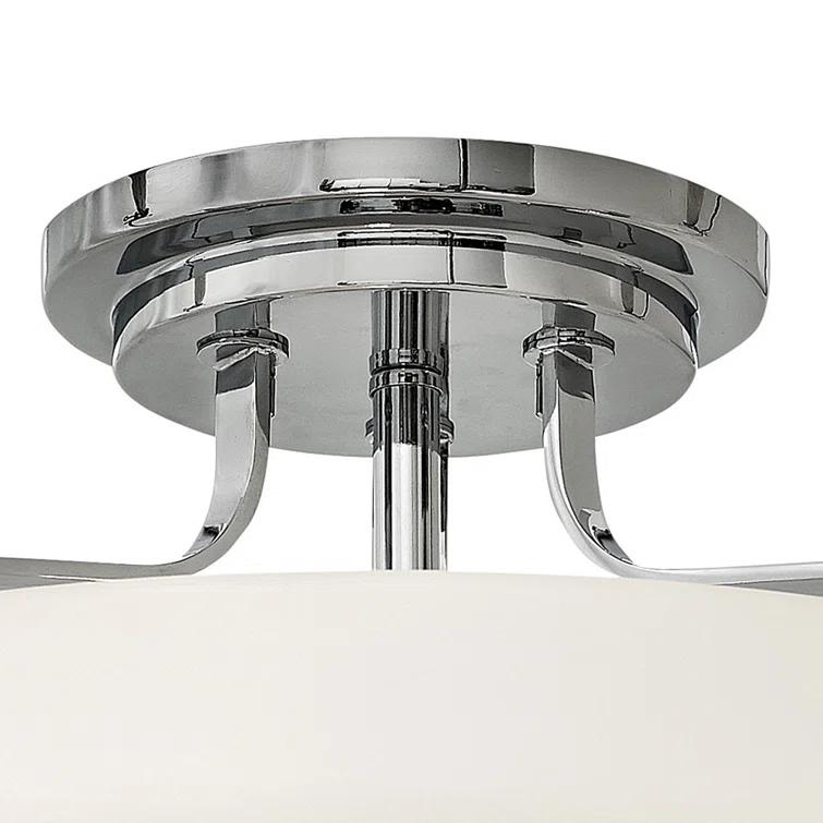 Harper Three Light 18" Retro Bowl Semi-Flush Mount Ceiling Light