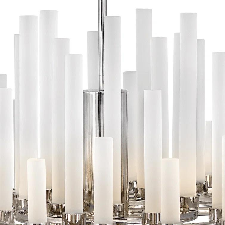 Fredrick Ramond Trinity Fabric Dimmable LED Tiered Chandelier