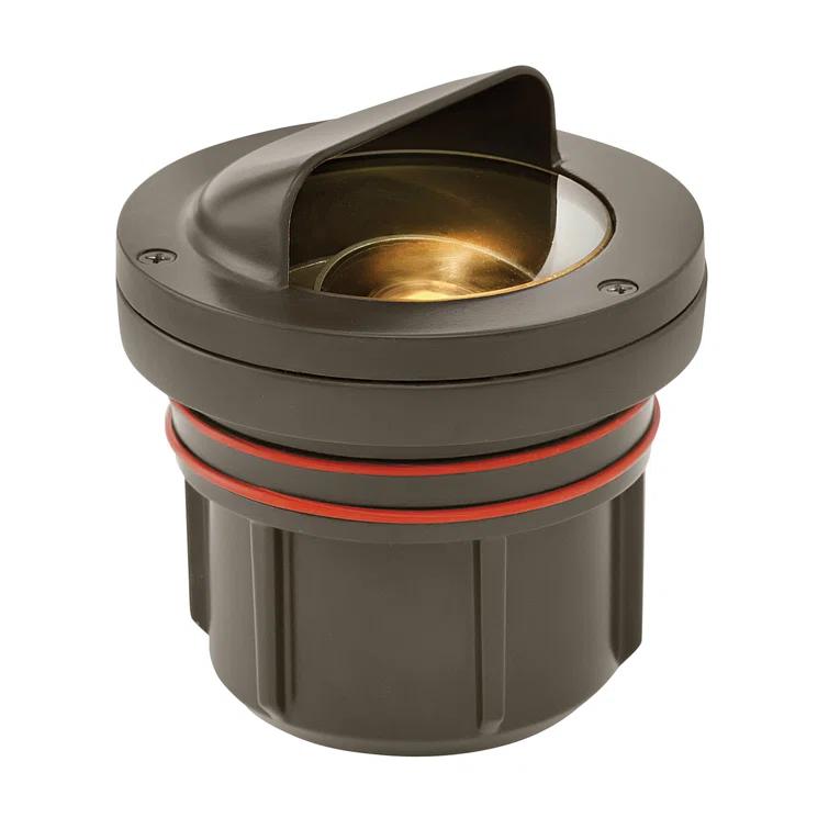 Hinkley Shielded Brown Low Voltage Hardwired Well Light