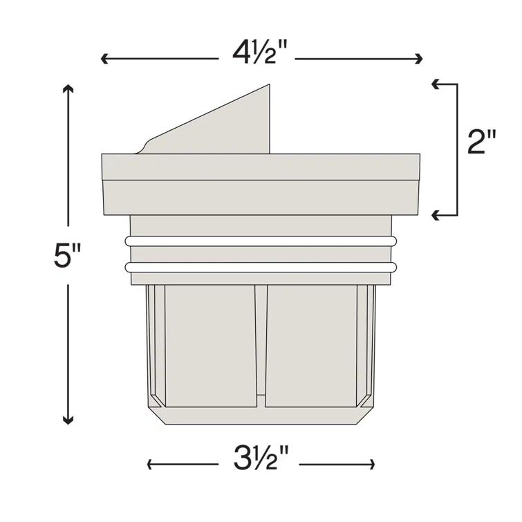 Hinkley Shielded Brown Low Voltage Hardwired Well Light