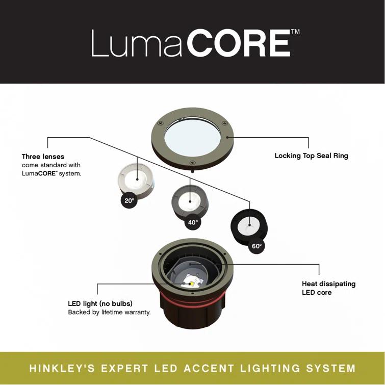 Hinkley Shielded Brown Low Voltage Hardwired Well Light
