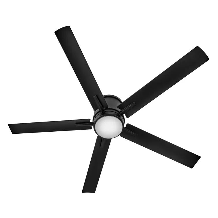 Vail Flush 52" Indoor/Outdoor Smart Ceiling Fan with Integrated LED + HIRO Remote