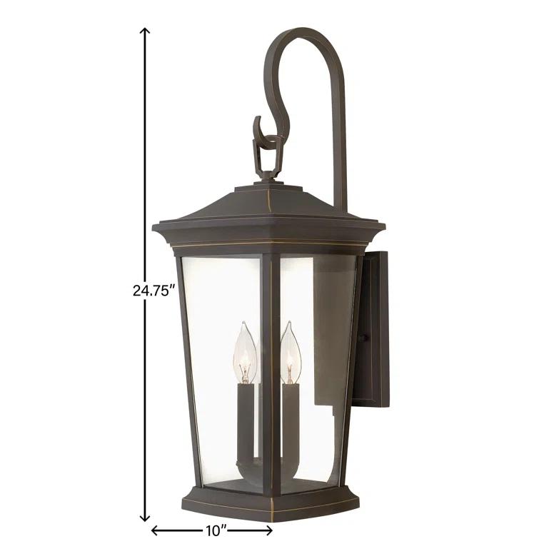 Bromley 3-Light Aluminum Outdoor Wall Mount Lantern