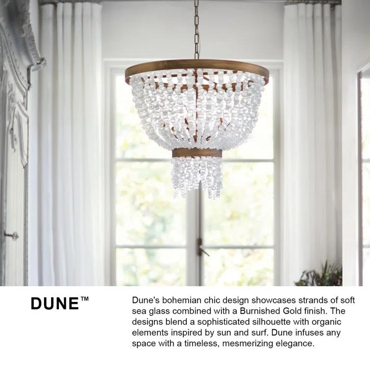 Dune 5 - Light Fabric Geometric Chandelier