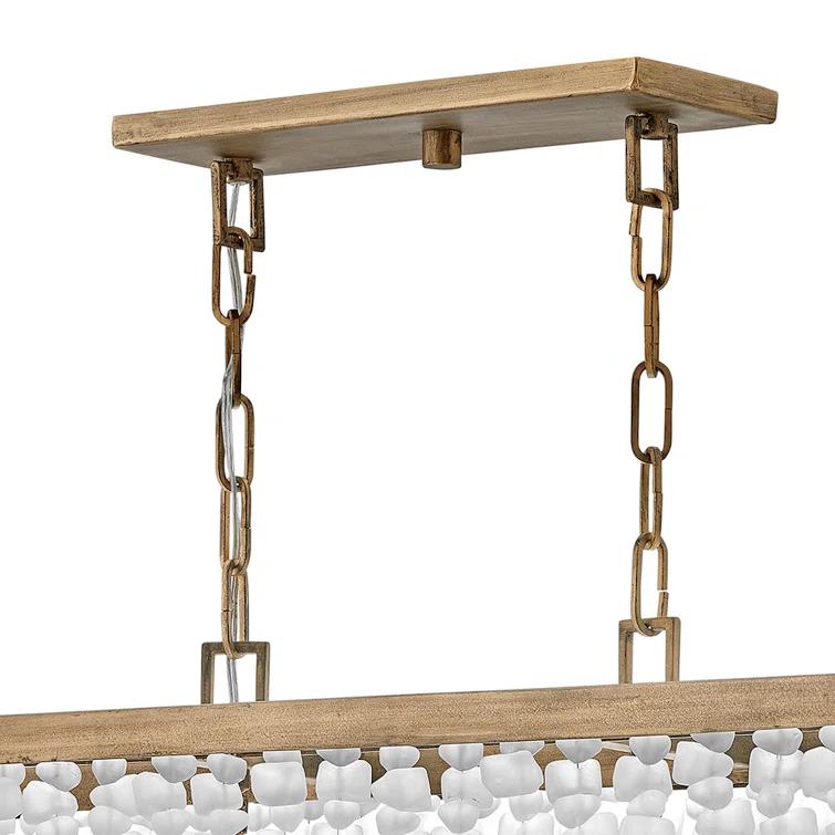 Dune 5 - Light Fabric Geometric Chandelier