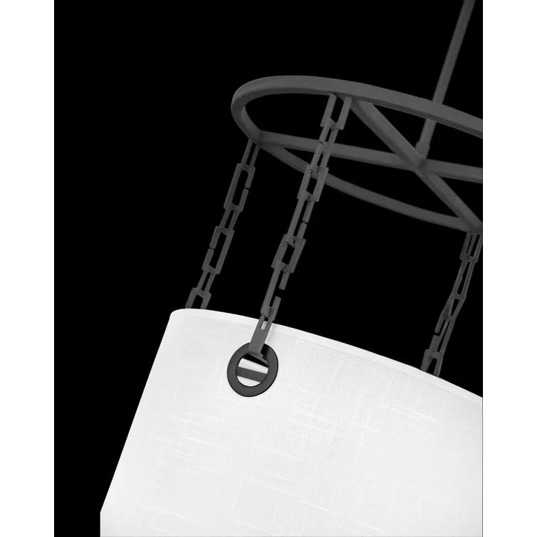 Tribeca 6 - Light Shaded Drum Chandelier