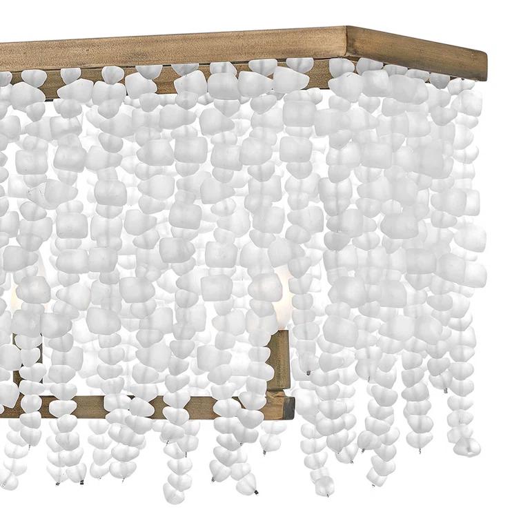 Dune 5 - Light Fabric Geometric Chandelier