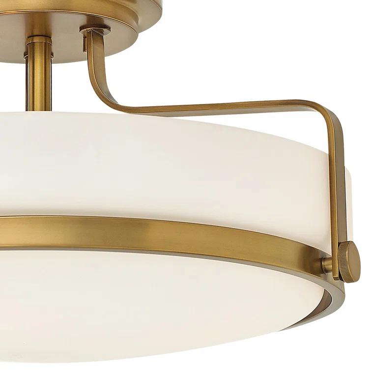 Harper Three Light 18" Retro Bowl Semi-Flush Mount Ceiling Light