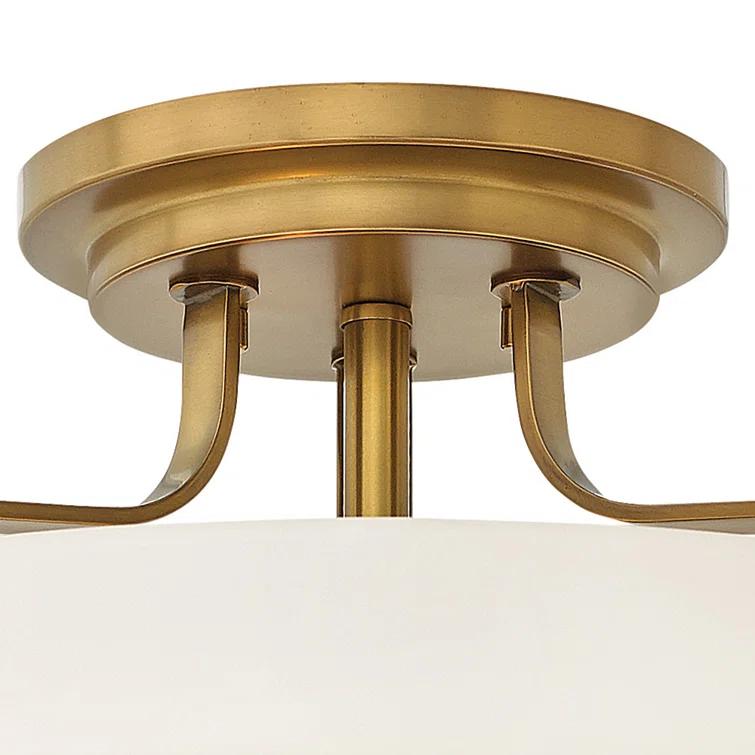 Harper Three Light 18" Retro Bowl Semi-Flush Mount Ceiling Light