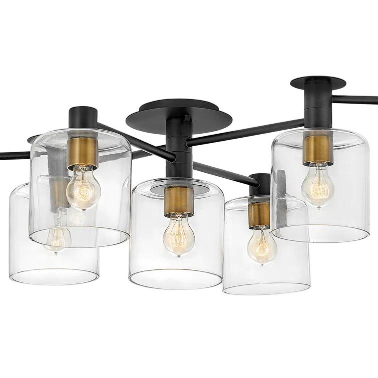 Axel Seven Light Adjustable Semi-Flush Mount Ceiling Light
