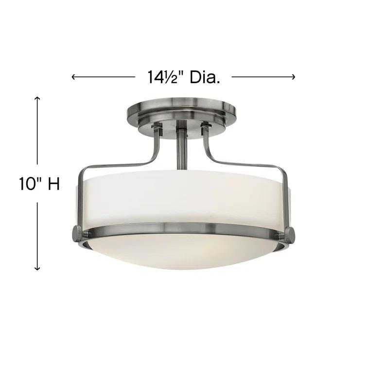 Harper 14.5-in 3-Light Semi-Flush Mount Retro Ceiling Light
