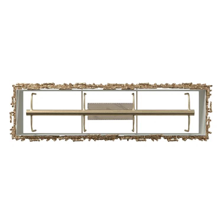 Farrah 8-Light White Linen Linen Chandelier w/ Hammered Crosshatch Bars