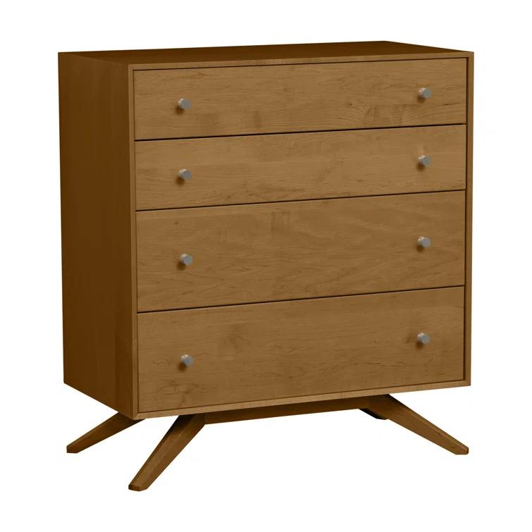 Astrid Solid Wood 33.5'' W 4 - Drawer Dresser