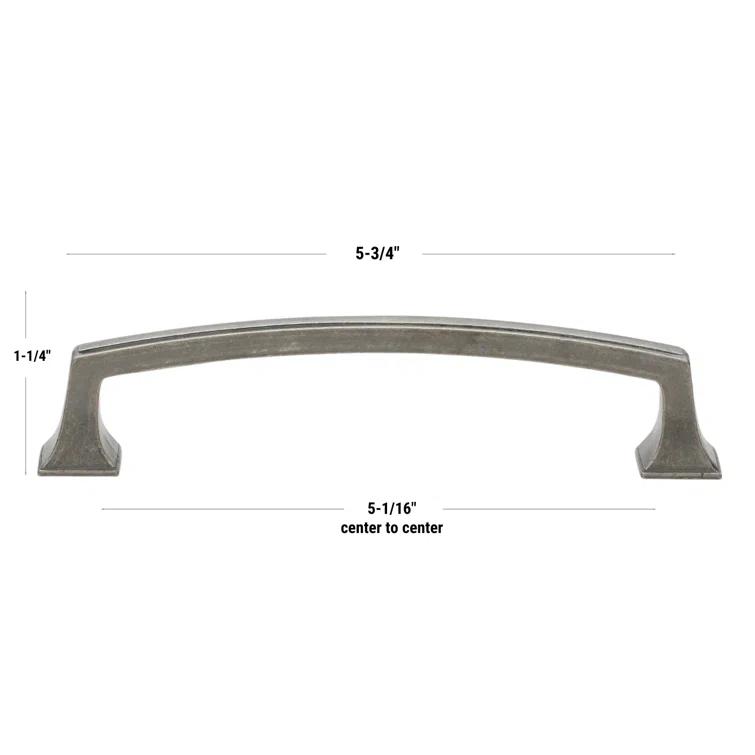 5-1/16" Center to Center Deco Cabinet Base Pull