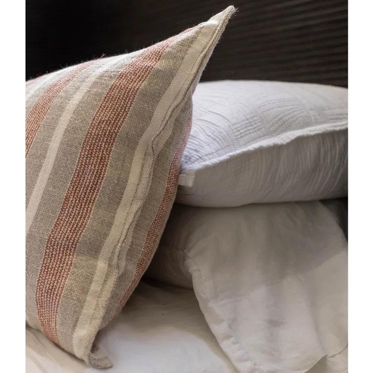 Montecito Striped Linen Throw Pillow