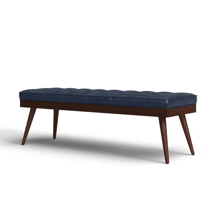 Athan Full-Grain Italian Genuine Leather Bench
