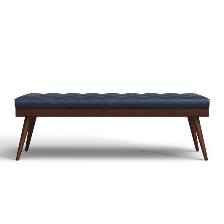 Athan Full-Grain Italian Genuine Leather Bench