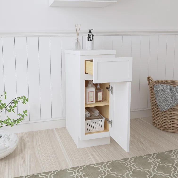 Vanity Art 12" W Birch Plywood Freestanding Single Base Storage Cabinet