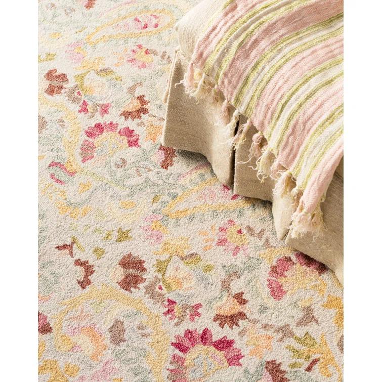 Ines Multi Hand Micro Hooked Wool Rug
