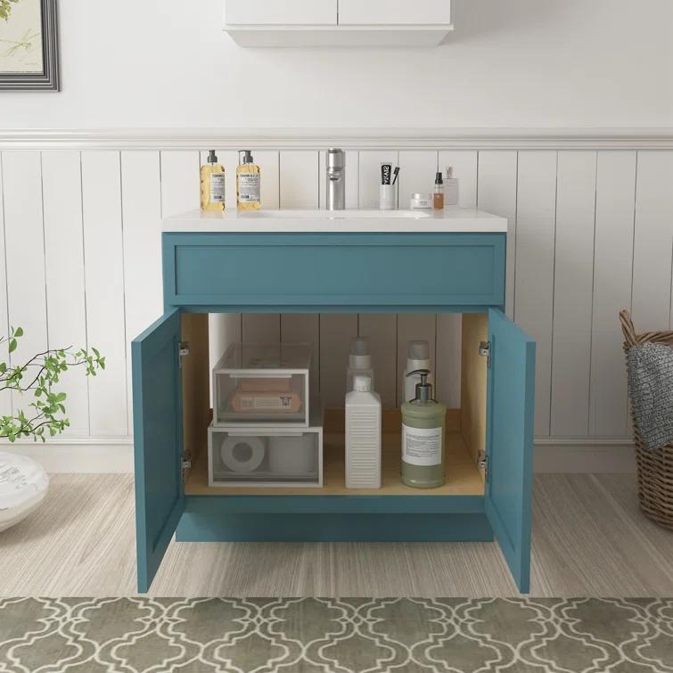 39" W Birch Plywood Freestanding Single Base Storage Cabinet with Soft Close Door