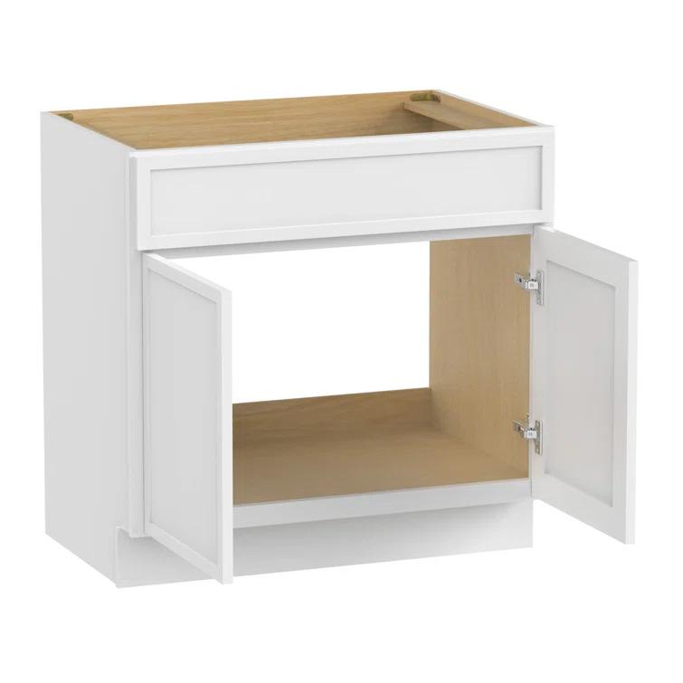 36" W Birch Plywood Freestanding Single Base Storage Cabinet with Soft Close Door