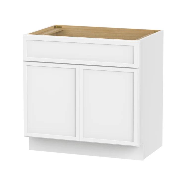36" W Birch Plywood Freestanding Single Base Storage Cabinet with Soft Close Door