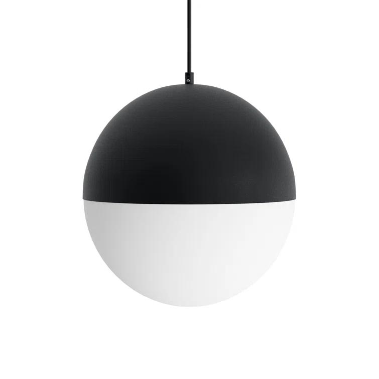 Hastings Single Light Glass Steel Dimmable Pendant
