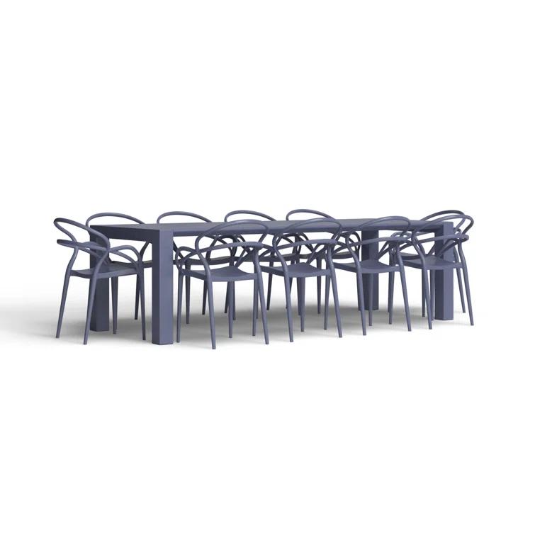 Comet 118'' Rectangular 10 - Person Outdoor Dining Set