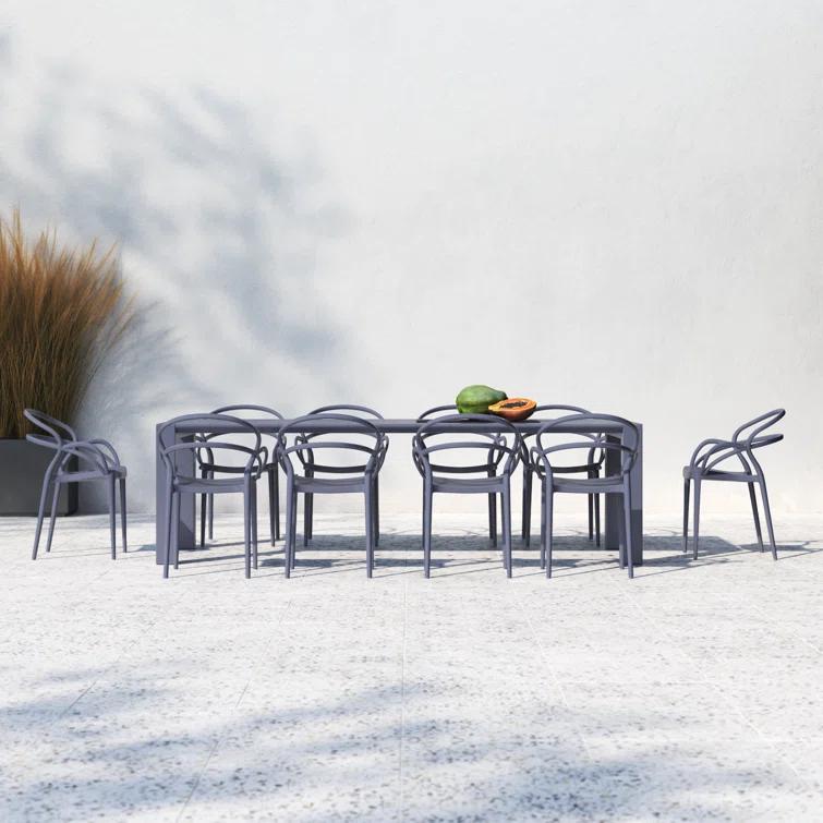 Comet 118'' Rectangular 10 - Person Outdoor Dining Set